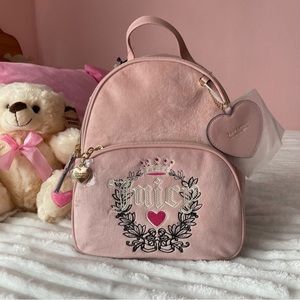 🎀 Juicy Couture Pink Velour Backpack🎀